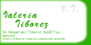 valeria tiborcz business card